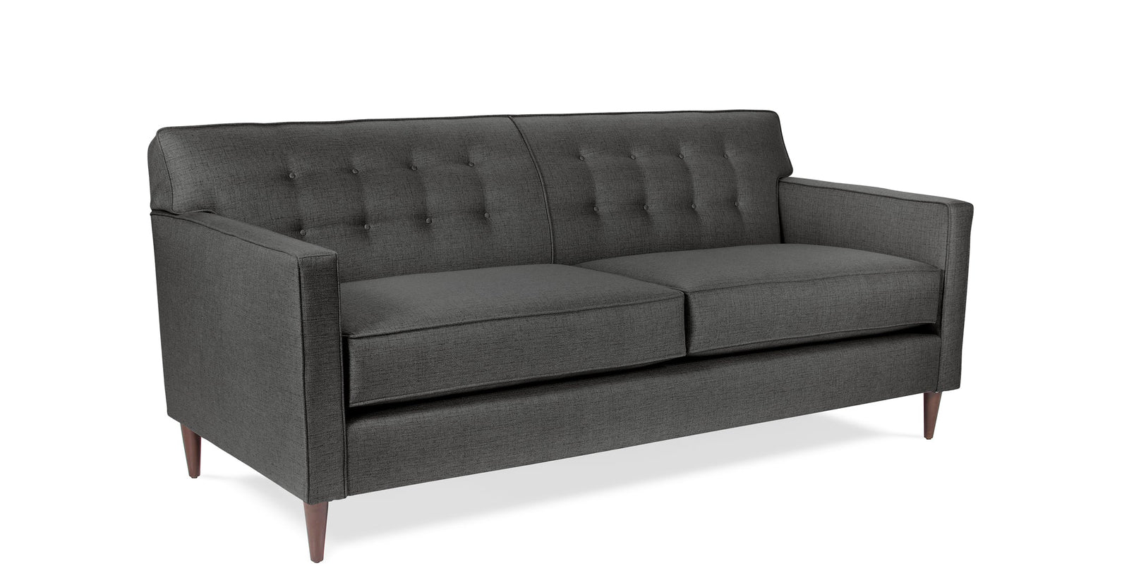 Studio Sleek | Signature Woven Button-Tufted Three-Seat Sofa