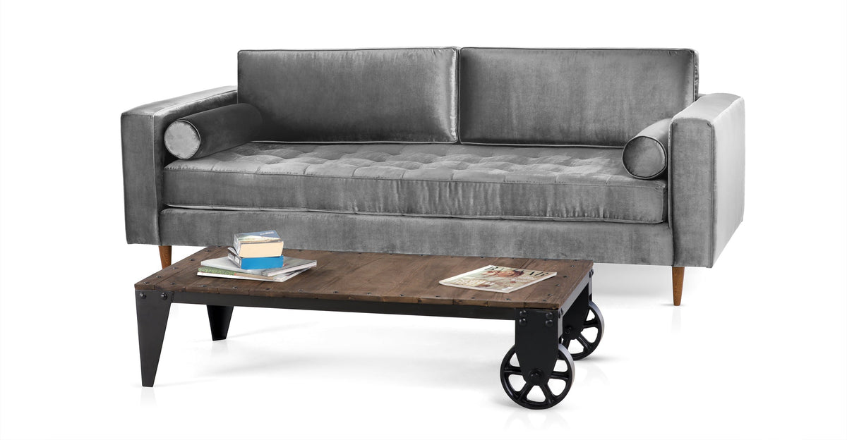 Velvet Lounge | Hand-Tufted Luxury Velvet Three-Seat Sofa
