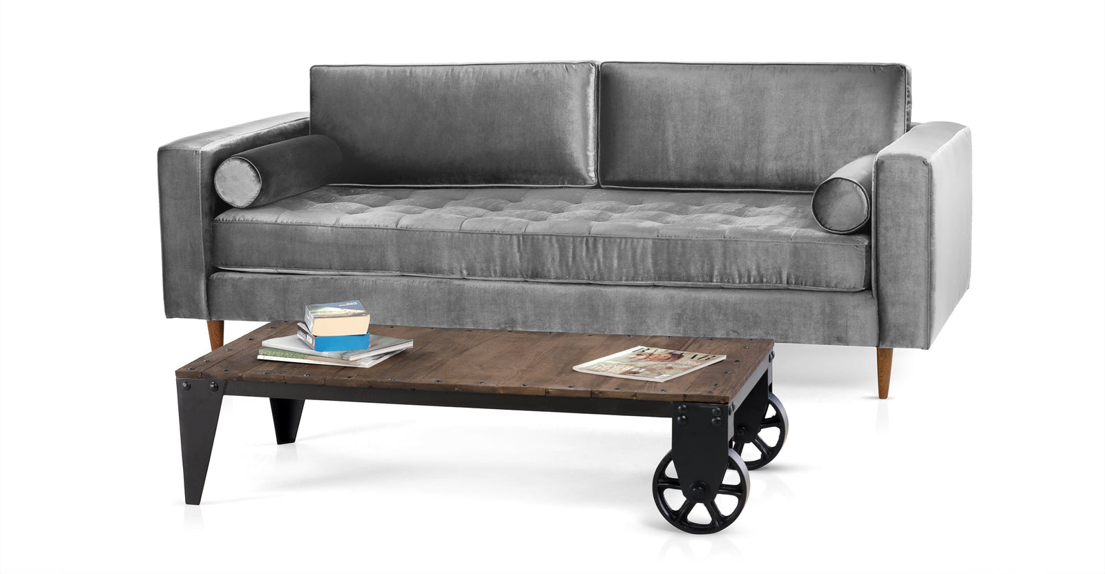 Velvet Lounge | Hand-Tufted Luxury Velvet Three-Seat Sofa