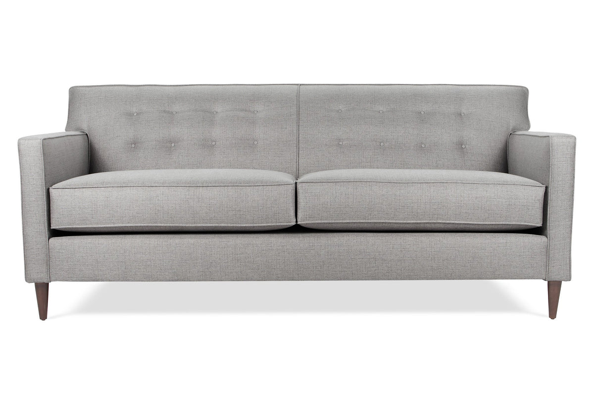 Studio Sleek | Signature Woven Button-Tufted Three-Seat Sofa