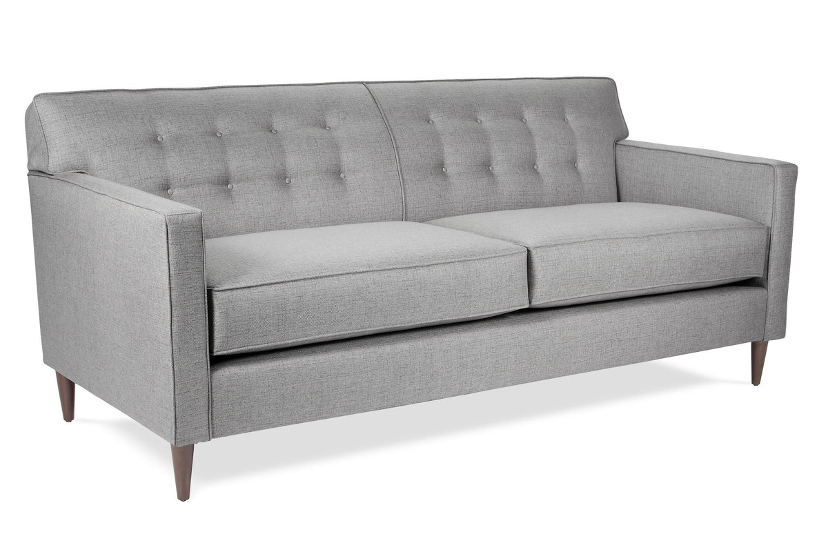 Studio Sleek | Signature Woven Button-Tufted Three-Seat Sofa