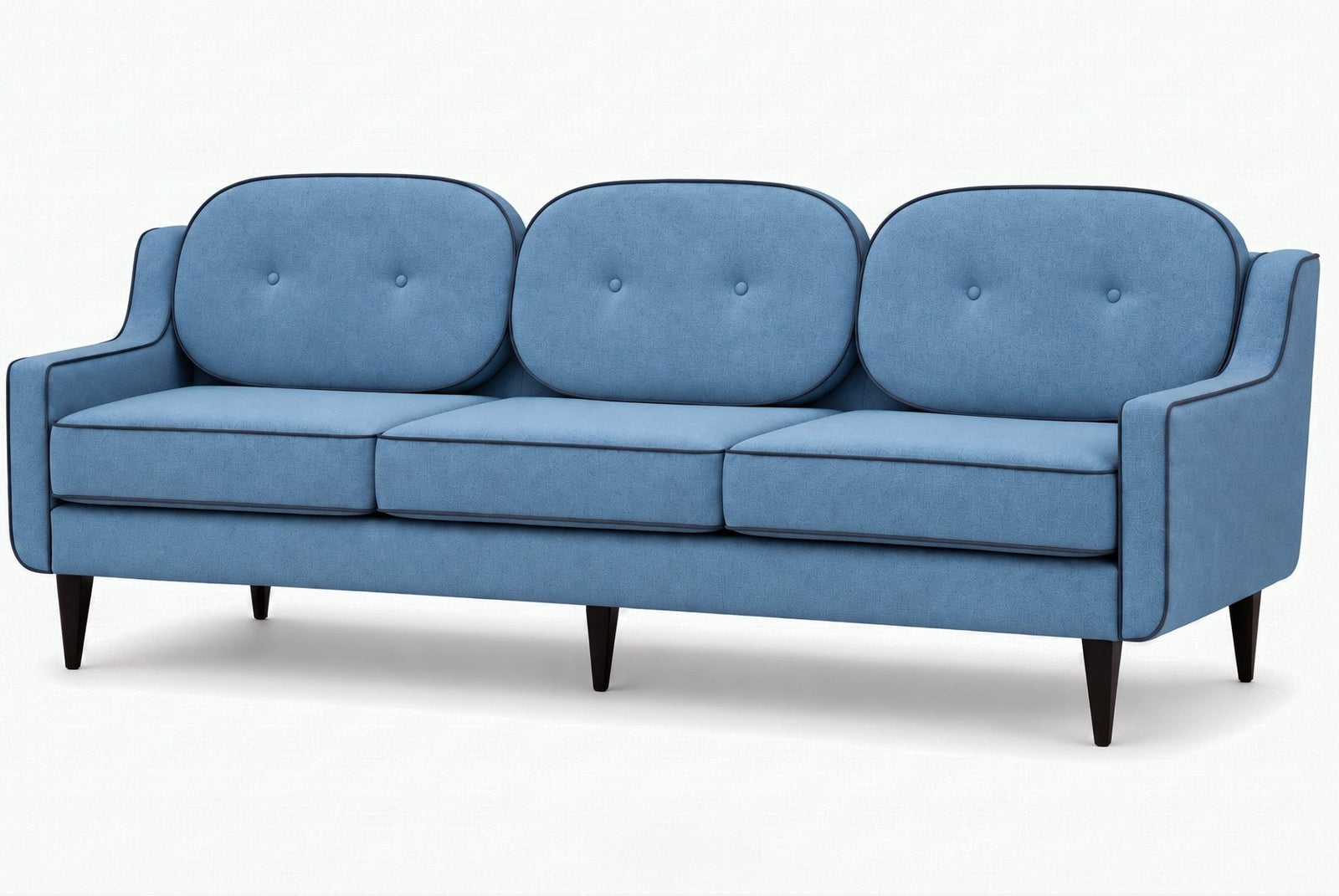 Madison Rue | Soft Woven Capsule-Cushion Three-Seat Sofa