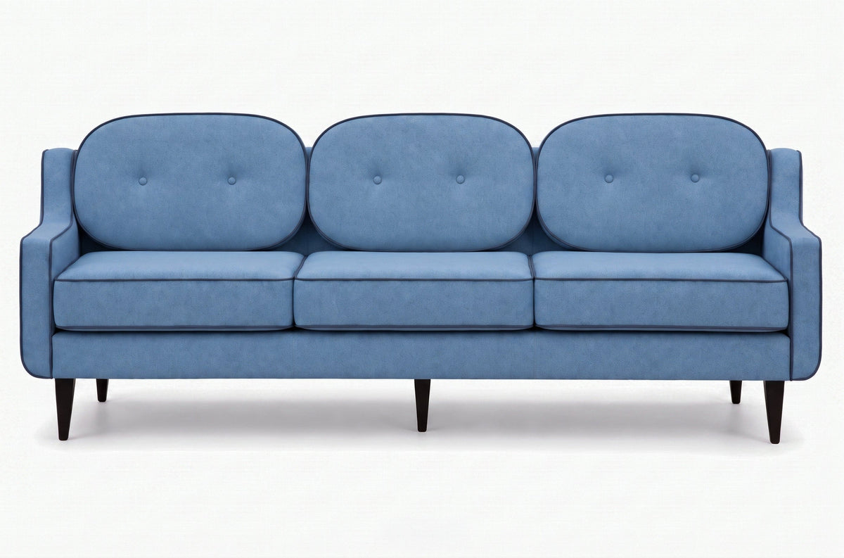 Madison Rue | Soft Woven Capsule-Cushion Three-Seat Sofa