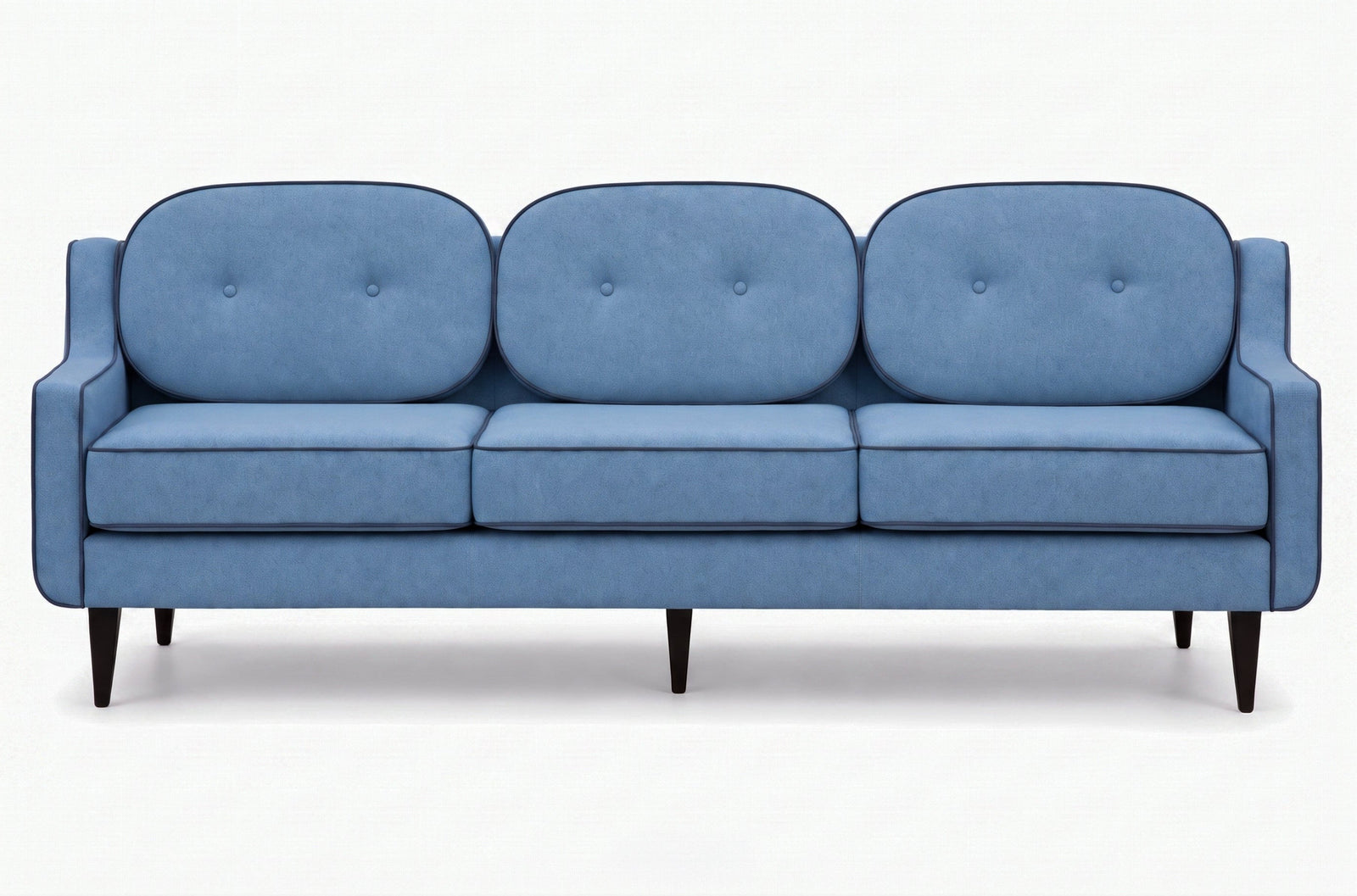 Madison Rue | Soft Woven Capsule-Cushion Three-Seat Sofa